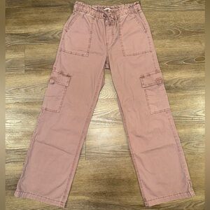 Pink Wide leg Cargo Pants